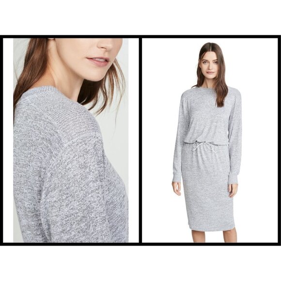 💕RAG & BONE💕 Avryl Long Sleeve Midi Sweater Dress Light Heather Gray Medium M - Picture 7 of 16